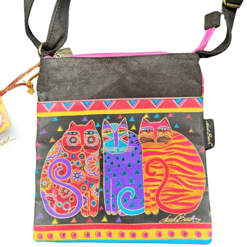 Laurel Burch  Feline Friends Woven Shoulder Bag